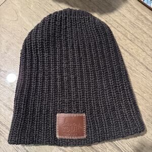 Love Your Melon One Size Beanie Knit Hat Made In USA Black Classic Style